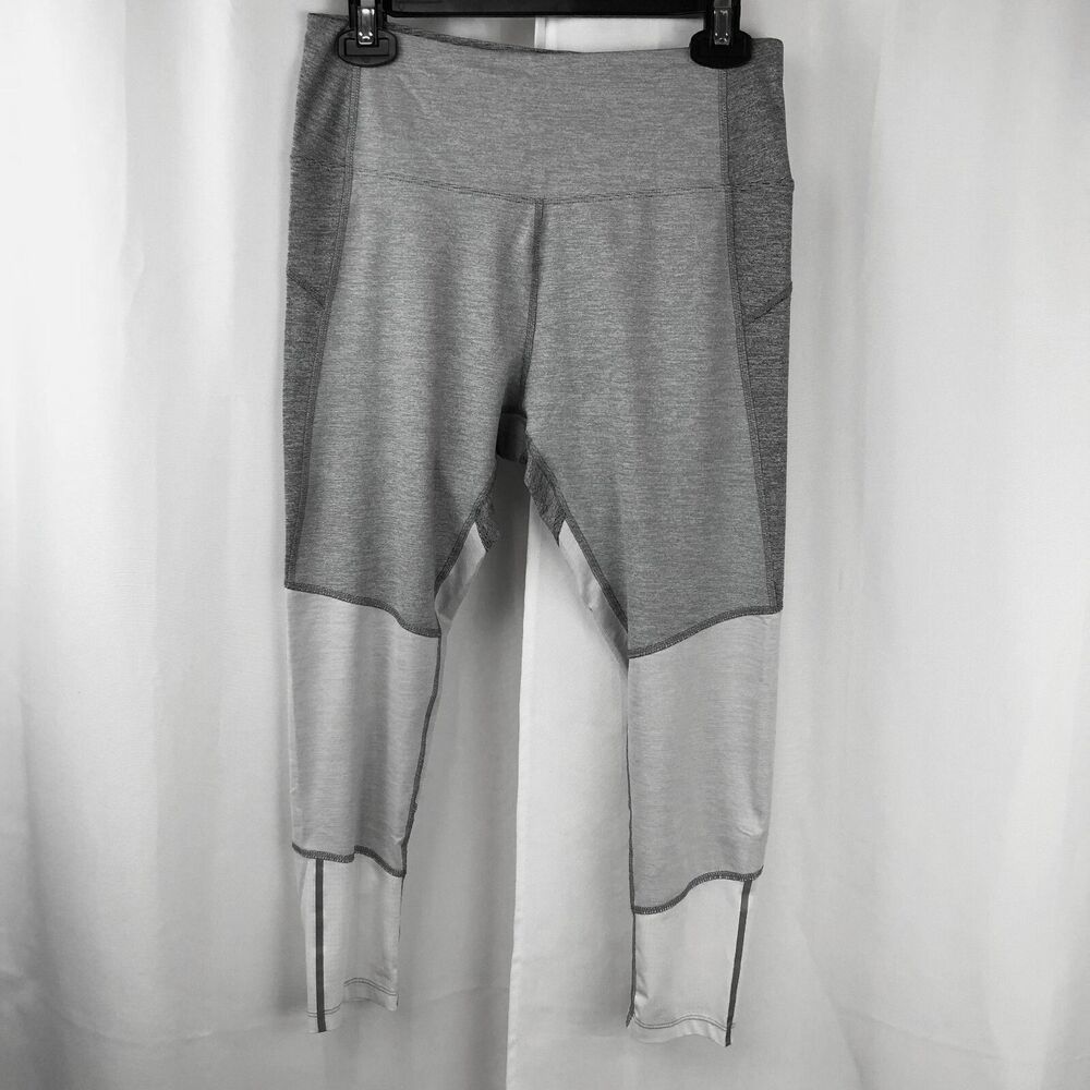 Marika Women's Medium Colorblock Grey Capri Yoga Athletic Pants Leggings M